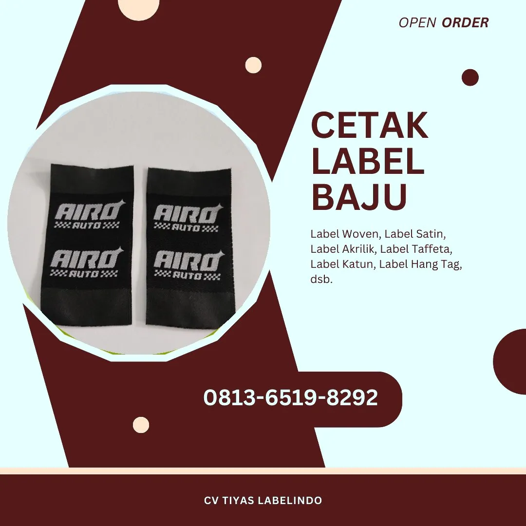 Cetak Label Baju Halmahera Timur, 0813-6519-8292 (WA)