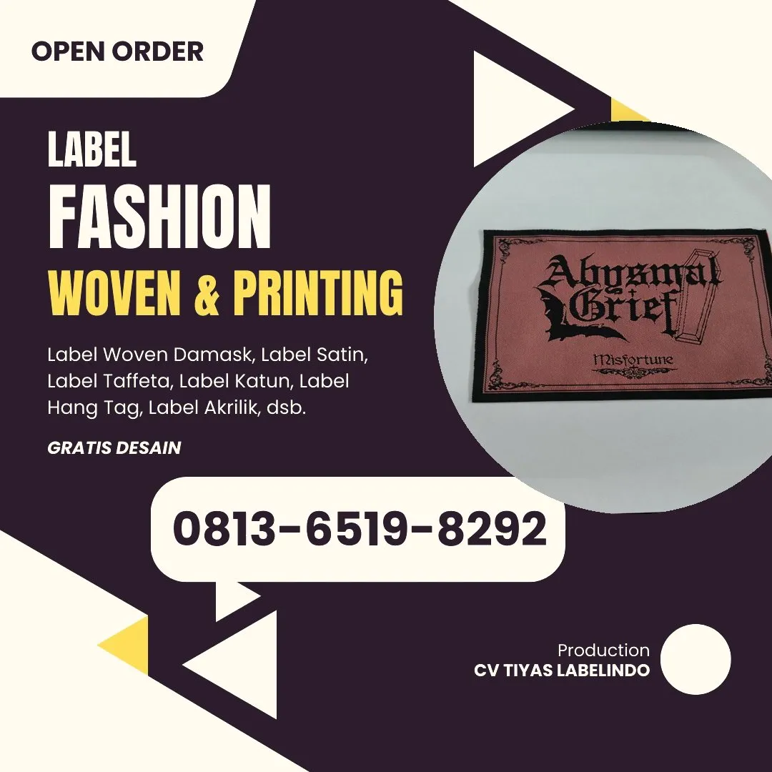 Cetak Label Baju di Halmahera Utara, Label Woven Halmahera Utara, Bikin Label Baju Halmahera Utara, Pembuatan Label Baju Halmahera Utara, Pesan Label Merk Baju Halmahera Utara Cetak Label Halmahera Utara, Label Baju Terdekat Halmahera Utara