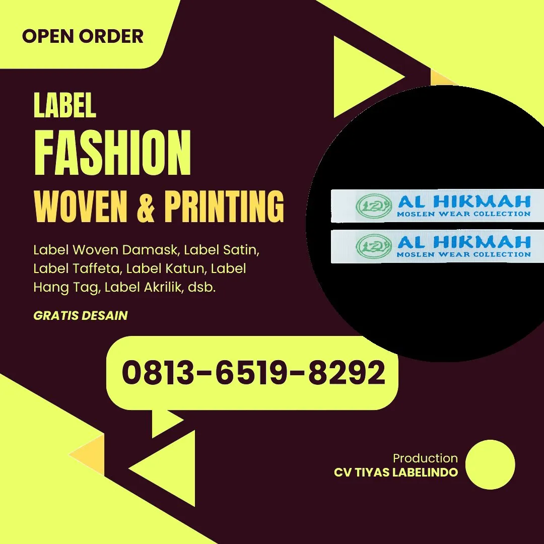 Cetak Label Baju di Pulau Morotai, Label Woven Pulau Morotai, Bikin Label Baju Pulau Morotai, Pembuatan Label Baju Pulau Morotai, Pesan Label Merk Baju Pulau Morotai Cetak Label Pulau Morotai, Label Baju Terdekat Pulau Morotai