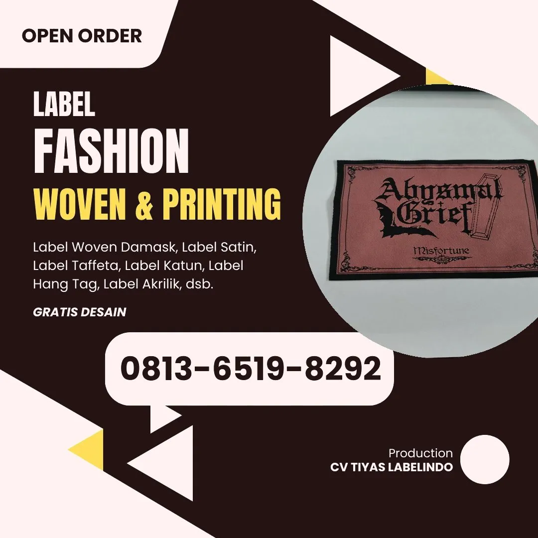 Cetak Label Baju di Ternate, Label Woven Ternate, Bikin Label Baju Ternate, Pembuatan Label Baju Ternate, Pesan Label Merk Baju Ternate Cetak Label Ternate, Label Baju Terdekat Ternate