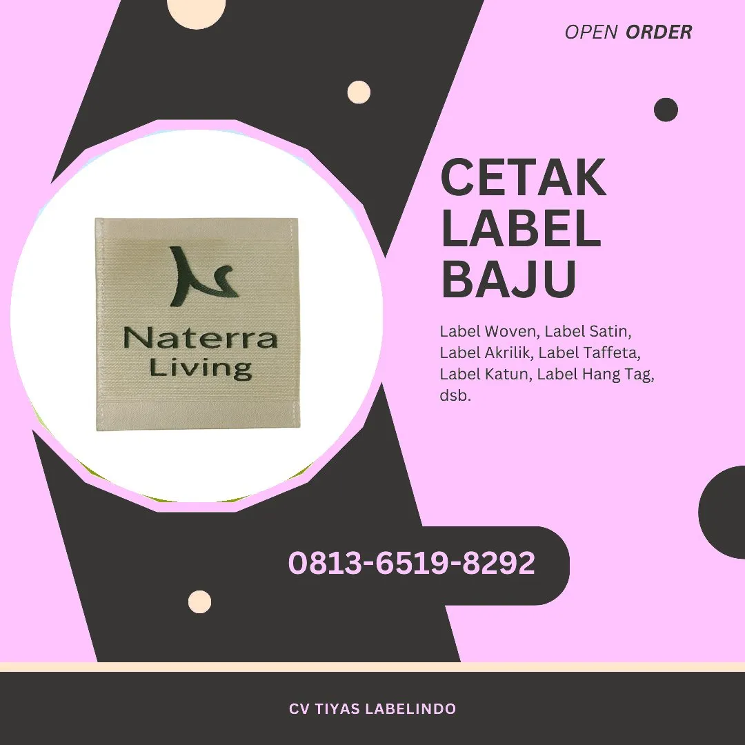 Cetak Label Baju Tidore Kepulauan, 0813-6519-8292 (WA)
