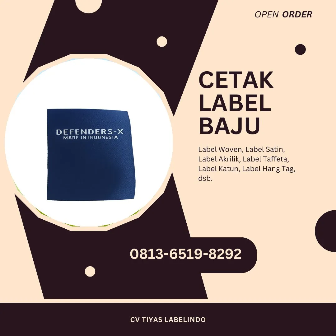 Cetak Label Baju Aceh Tengah, 0813-6519-8292 (WA)