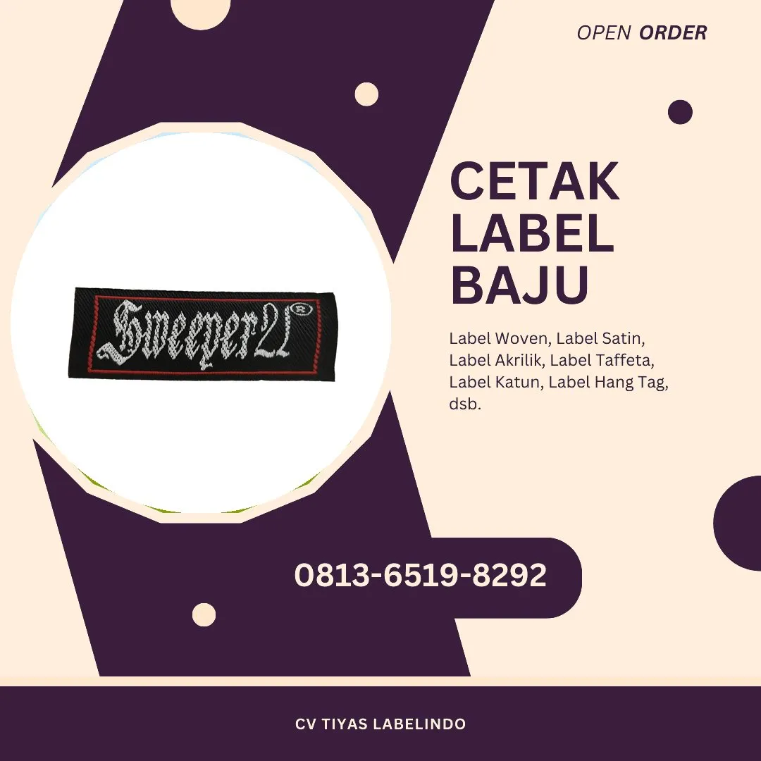 Cetak Label Baju Aceh Timur, 0813-6519-8292 (WA)