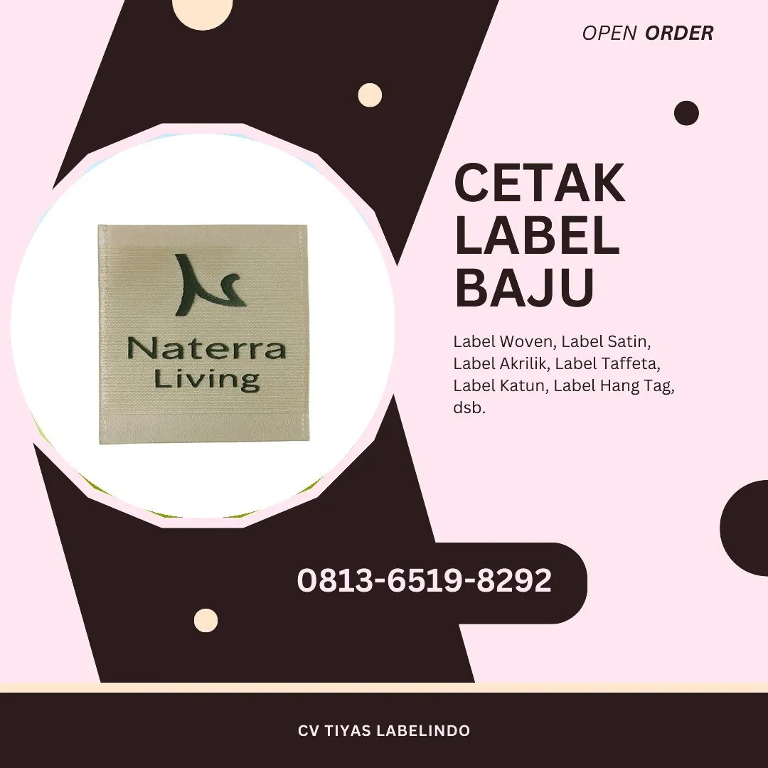 Cetak Label Baju Bener Meriah, 0813-6519-8292 (WA)