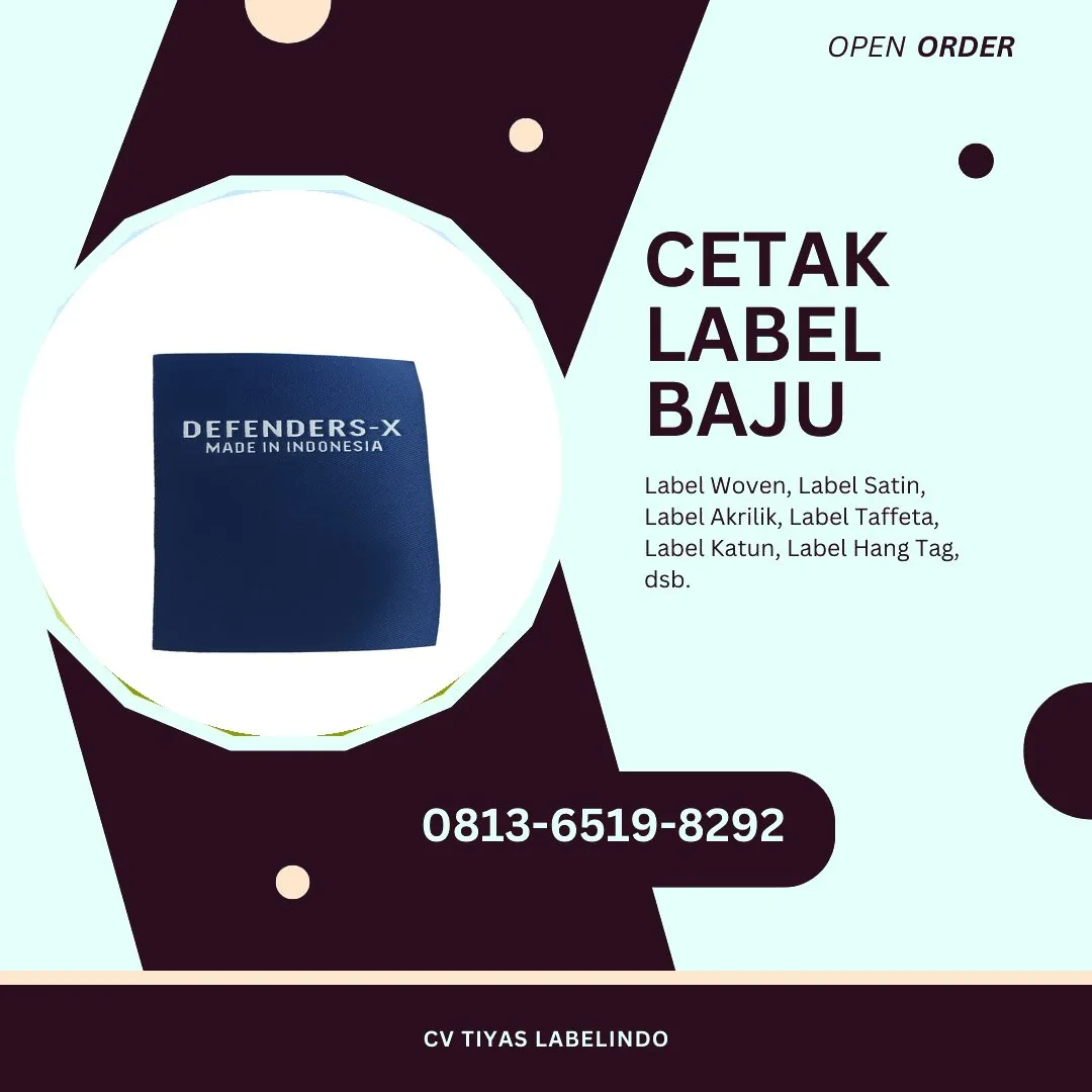 Cetak Label Baju Bireuen, 0813-6519-8292 (WA)