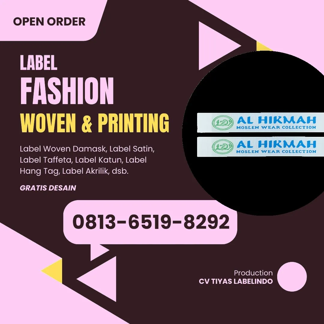 Cetak Label Baju di Bireuen, Label Woven Bireuen, Bikin Label Baju Bireuen, Pembuatan Label Baju Bireuen, Pesan Label Merk Baju Bireuen Cetak Label Bireuen, Label Baju Terdekat Bireuen