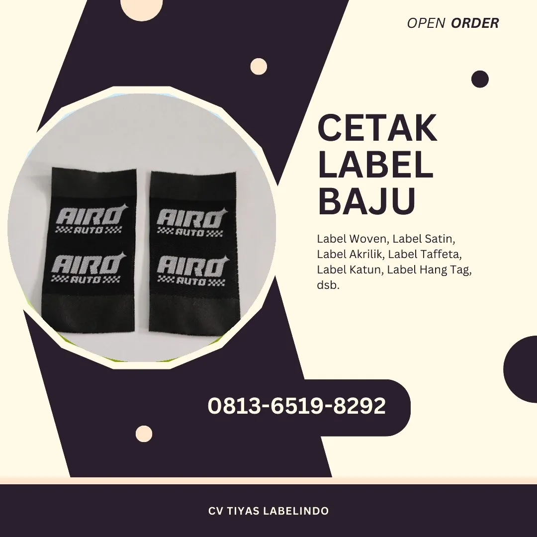 Cetak Label Baju Pidie Jaya, 0813-6519-8292 (WA)