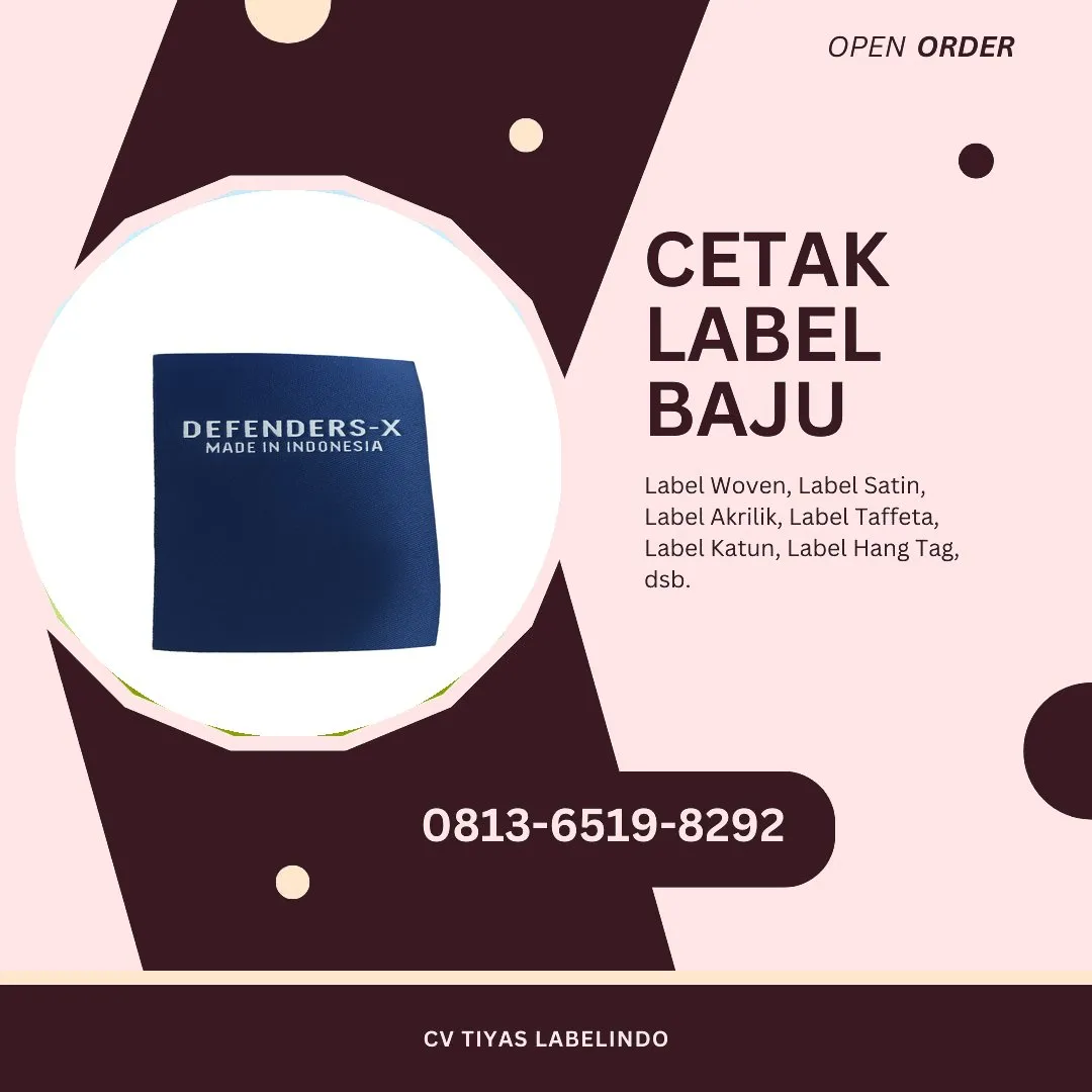 Cetak Label Baju Bima, 0813-6519-8292 (WA)