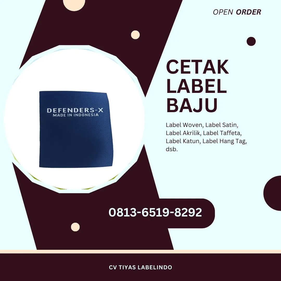Cetak Label Baju Dompu, 0813-6519-8292 (WA)