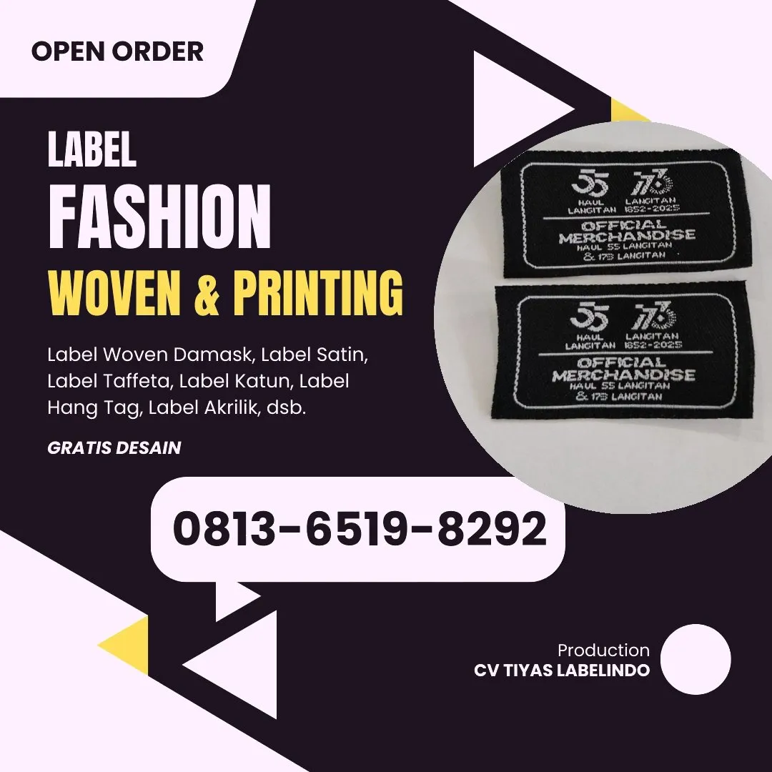 Cetak Label Baju di Lombok Barat, Label Woven Lombok Barat, Bikin Label Baju Lombok Barat, Pembuatan Label Baju Lombok Barat, Pesan Label Merk Baju Lombok Barat Cetak Label Lombok Barat, Label Baju Terdekat Lombok Barat