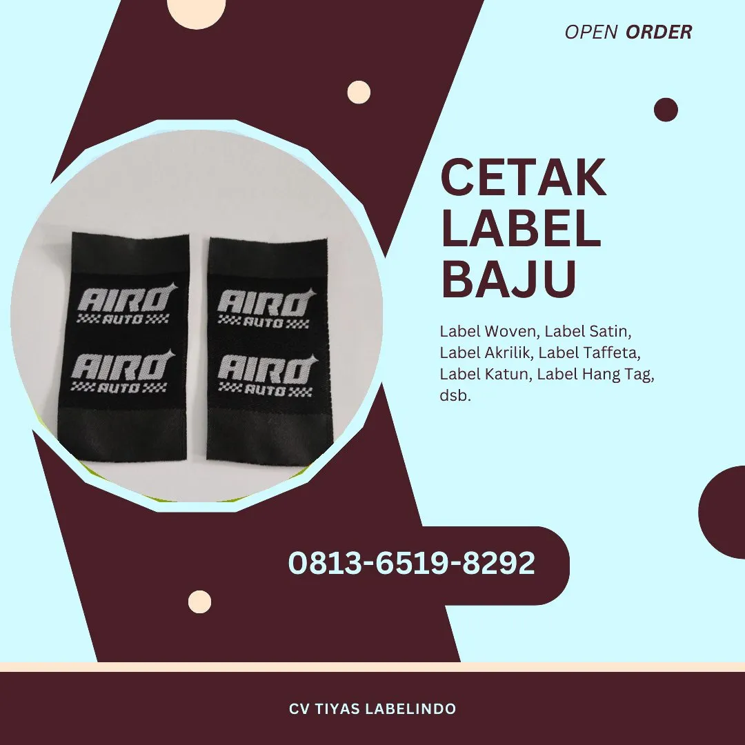 Cetak Label Baju Lombok Tengah, 0813-6519-8292 (WA)