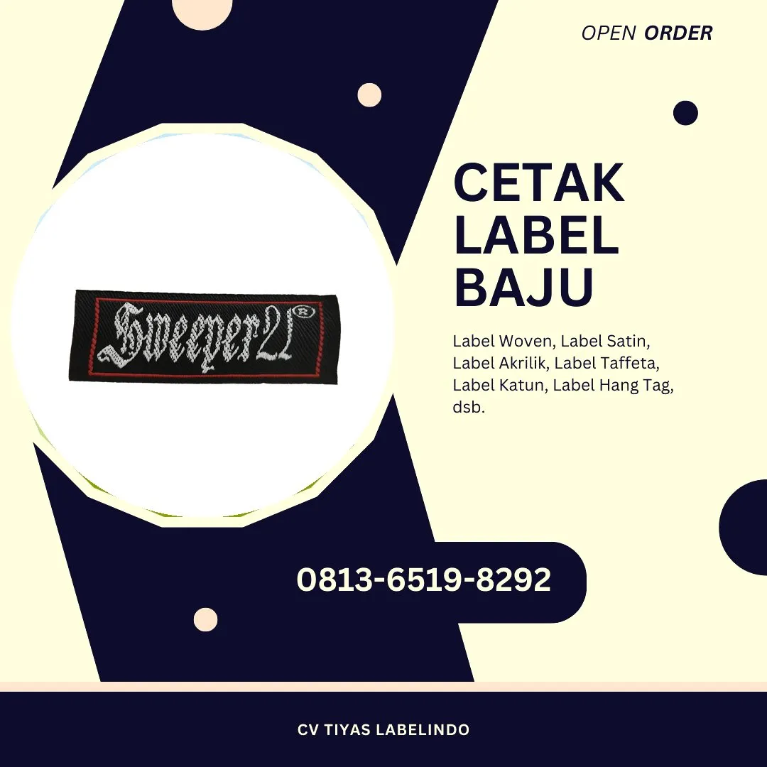 Cetak Label Baju Lombok Utara, 0813-6519-8292 (WA)