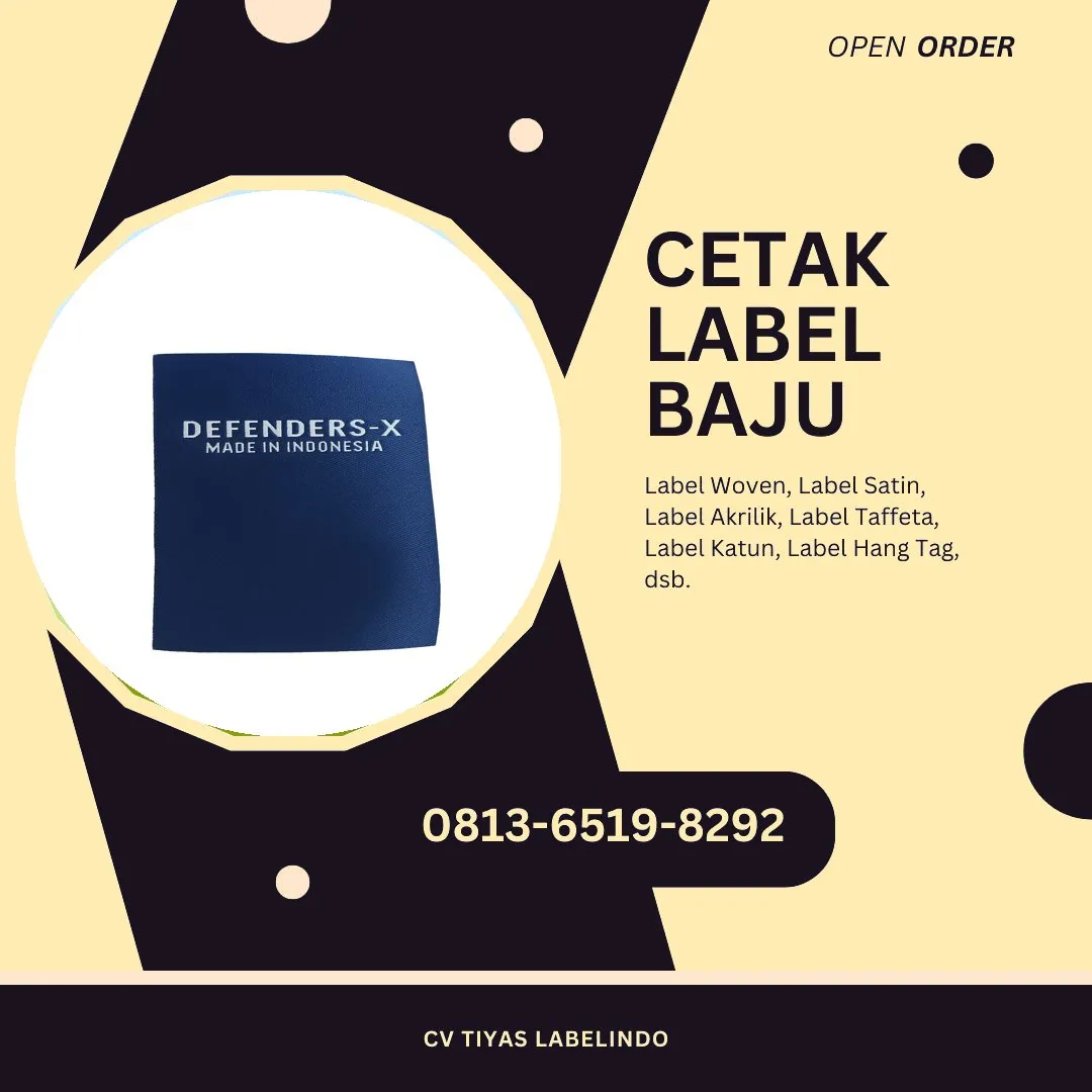 Cetak Label Baju Mataram, 0813-6519-8292 (WA)