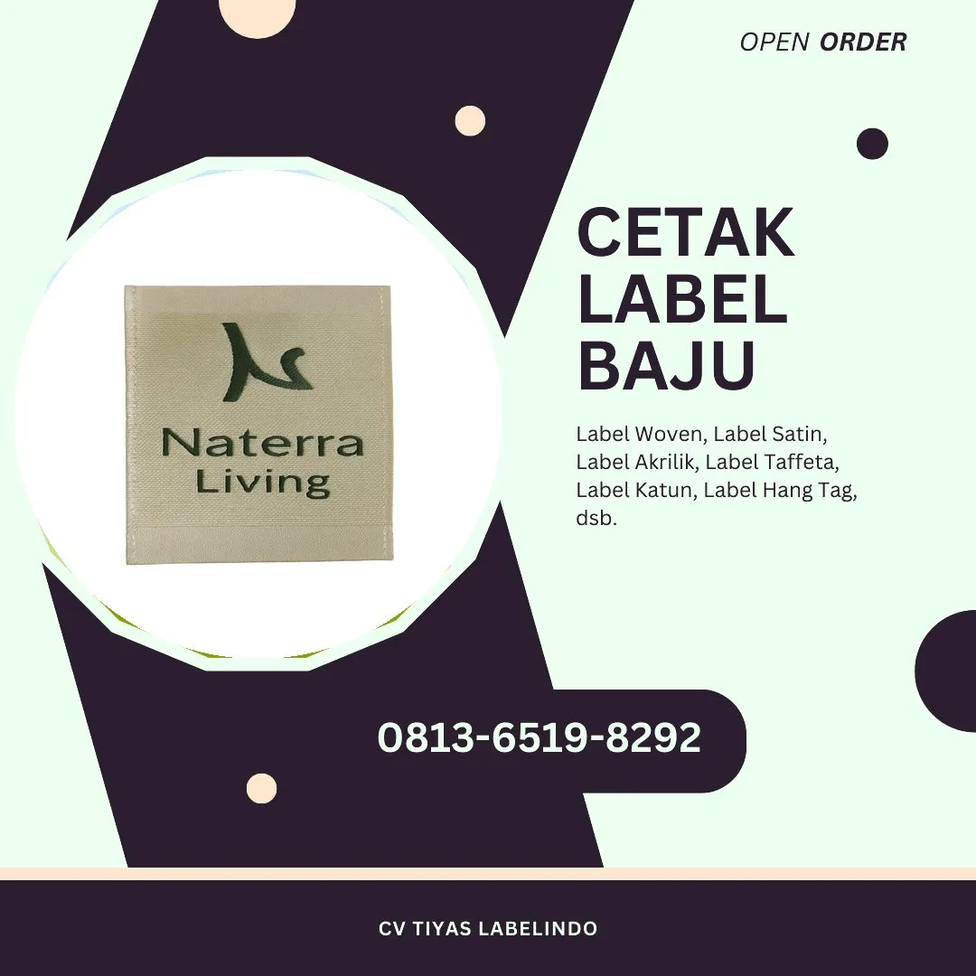 Cetak Label Baju Flores Timur, 0813-6519-8292 (WA)
