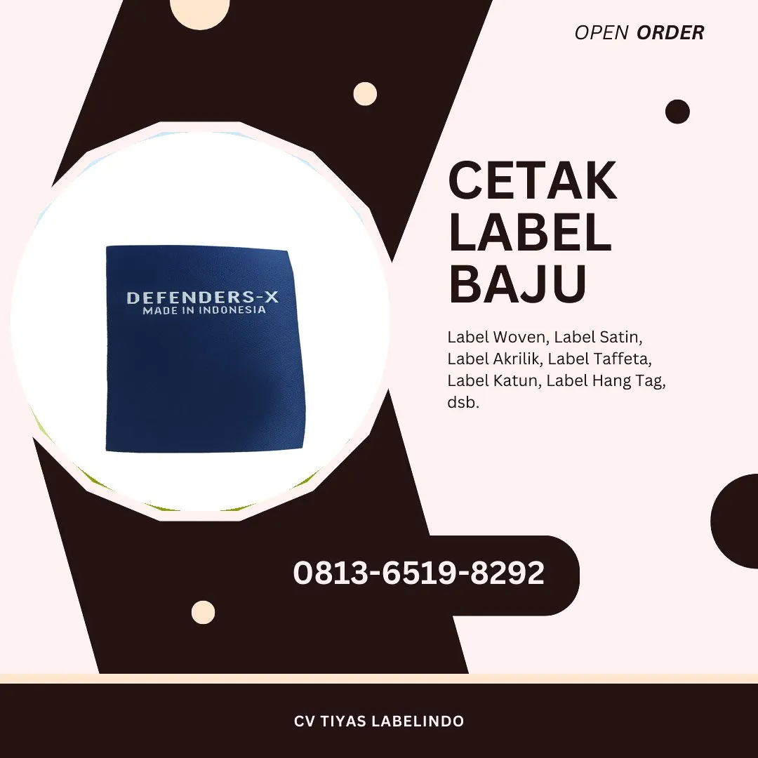 Cetak Label Baju Alor, 0813-6519-8292 (WA)