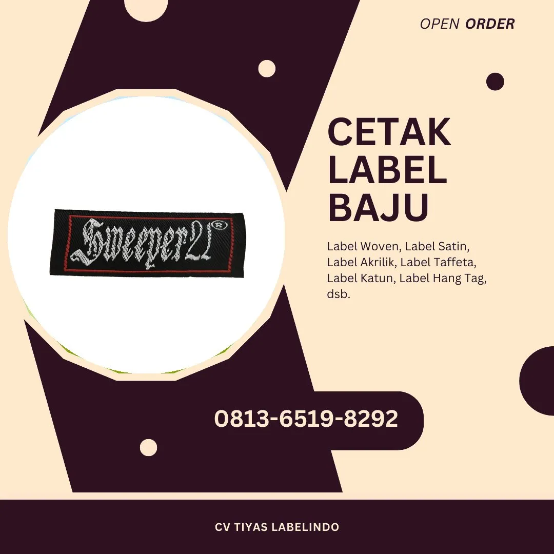 Cetak Label Baju Kupang, 0813-6519-8292 (WA)