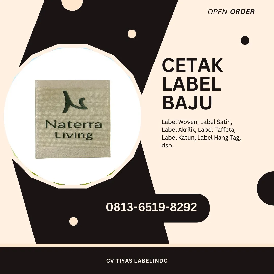Cetak Label Baju Malaka, 0813-6519-8292 (WA)