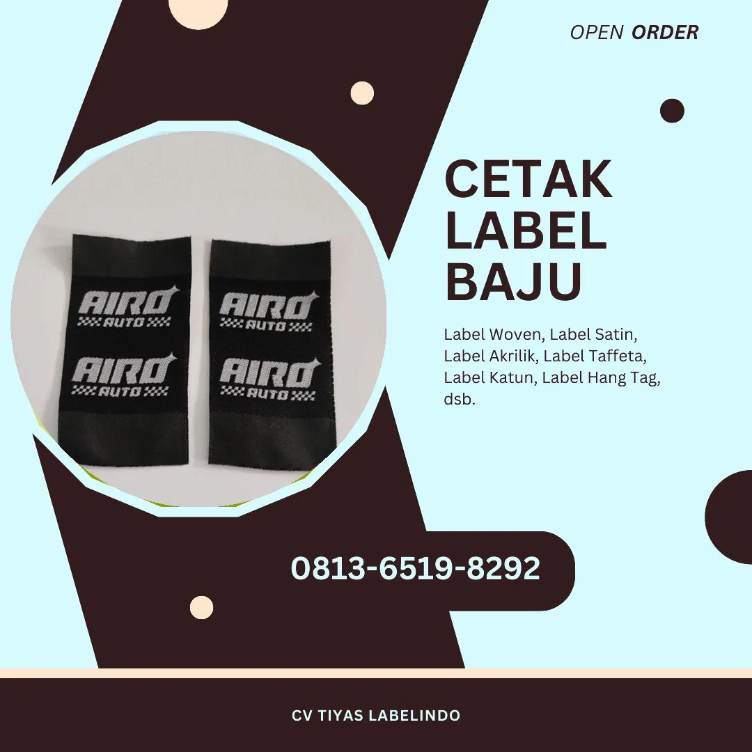 Cetak Label Baju Manggarai, 0813-6519-8292 (WA)