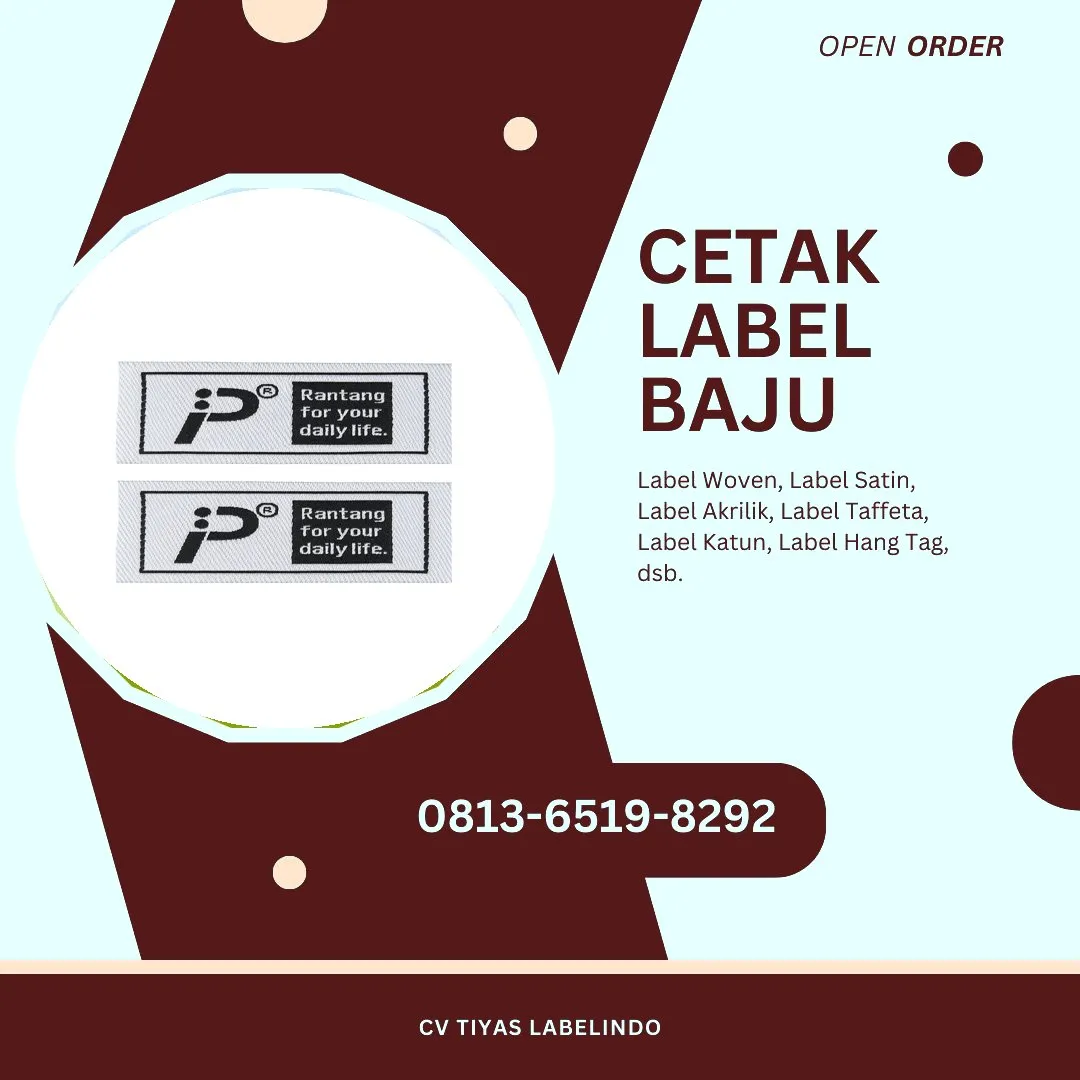 Cetak Label Baju Rote Ndao, 0813-6519-8292 (WA)