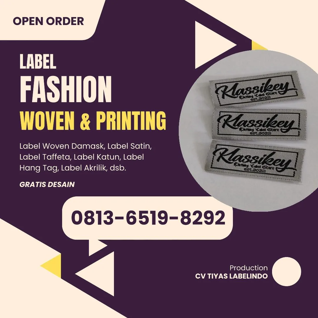 Cetak Label Baju di Sumba Barat, Label Woven Sumba Barat, Bikin Label Baju Sumba Barat, Pembuatan Label Baju Sumba Barat, Pesan Label Merk Baju Sumba Barat Cetak Label Sumba Barat, Label Baju Terdekat Sumba Barat