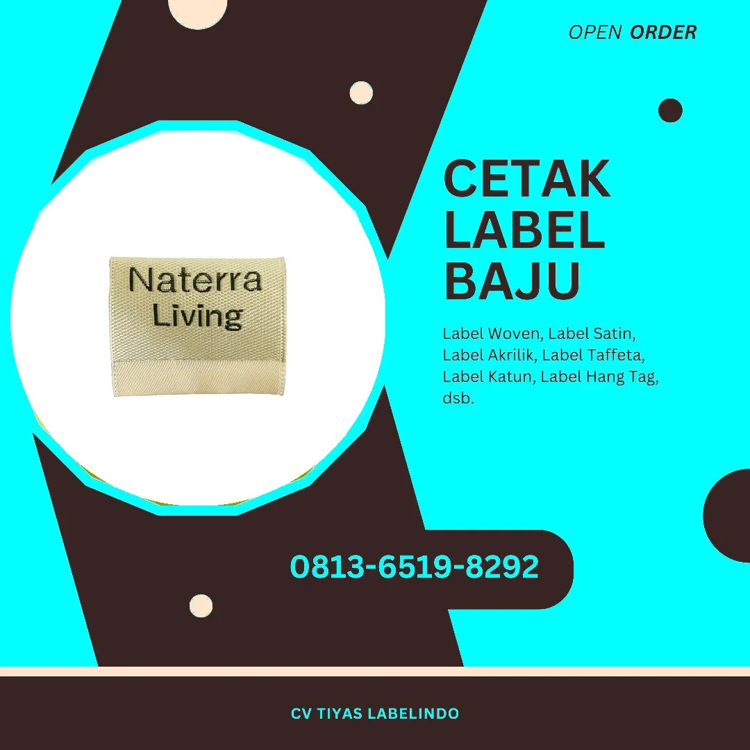 Cetak Label Baju Sumba Tengah, 0813-6519-8292 (WA)