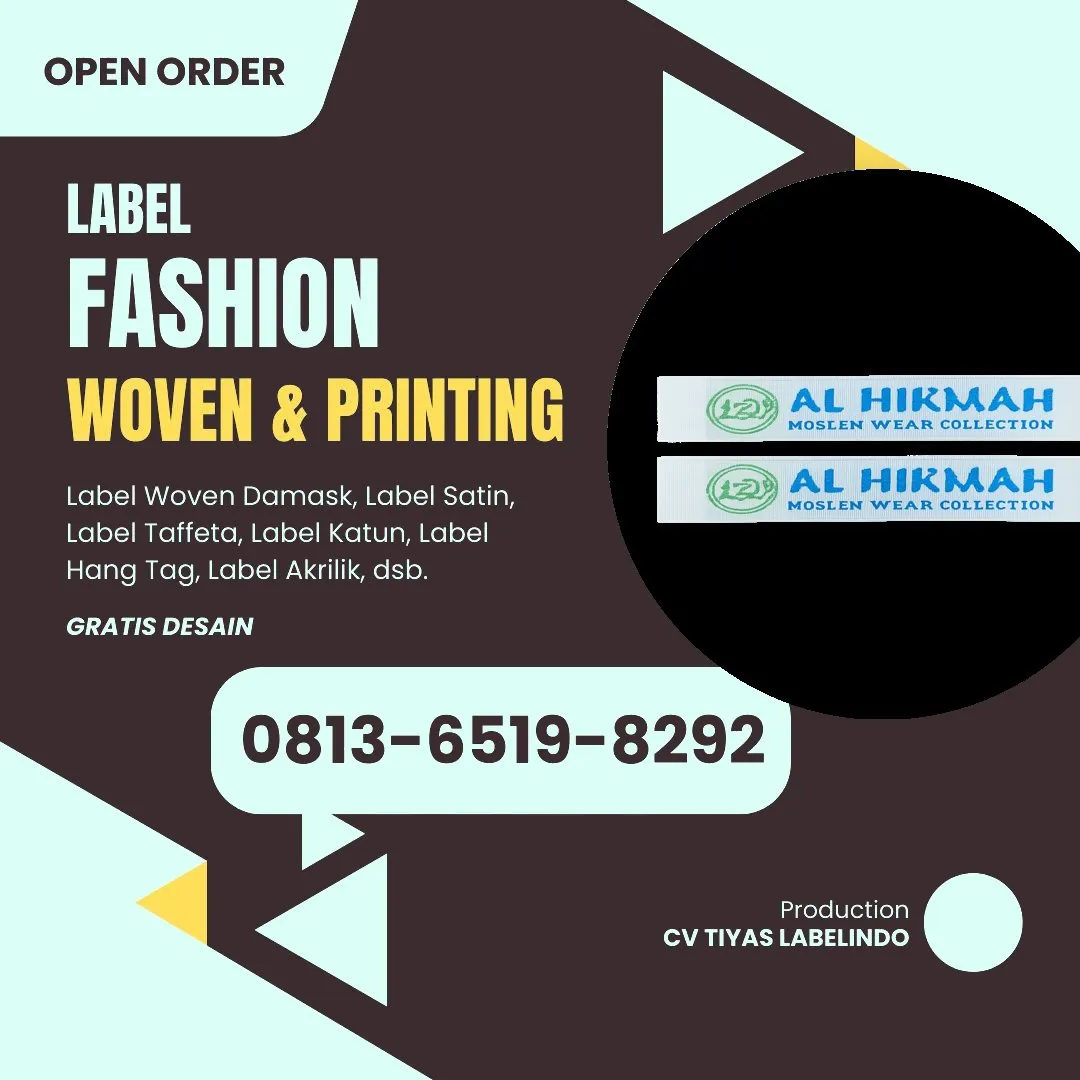 Cetak Label Baju di Sumba Tengah, Label Woven Sumba Tengah, Bikin Label Baju Sumba Tengah, Pembuatan Label Baju Sumba Tengah, Pesan Label Merk Baju Sumba Tengah Cetak Label Sumba Tengah, Label Baju Terdekat Sumba Tengah