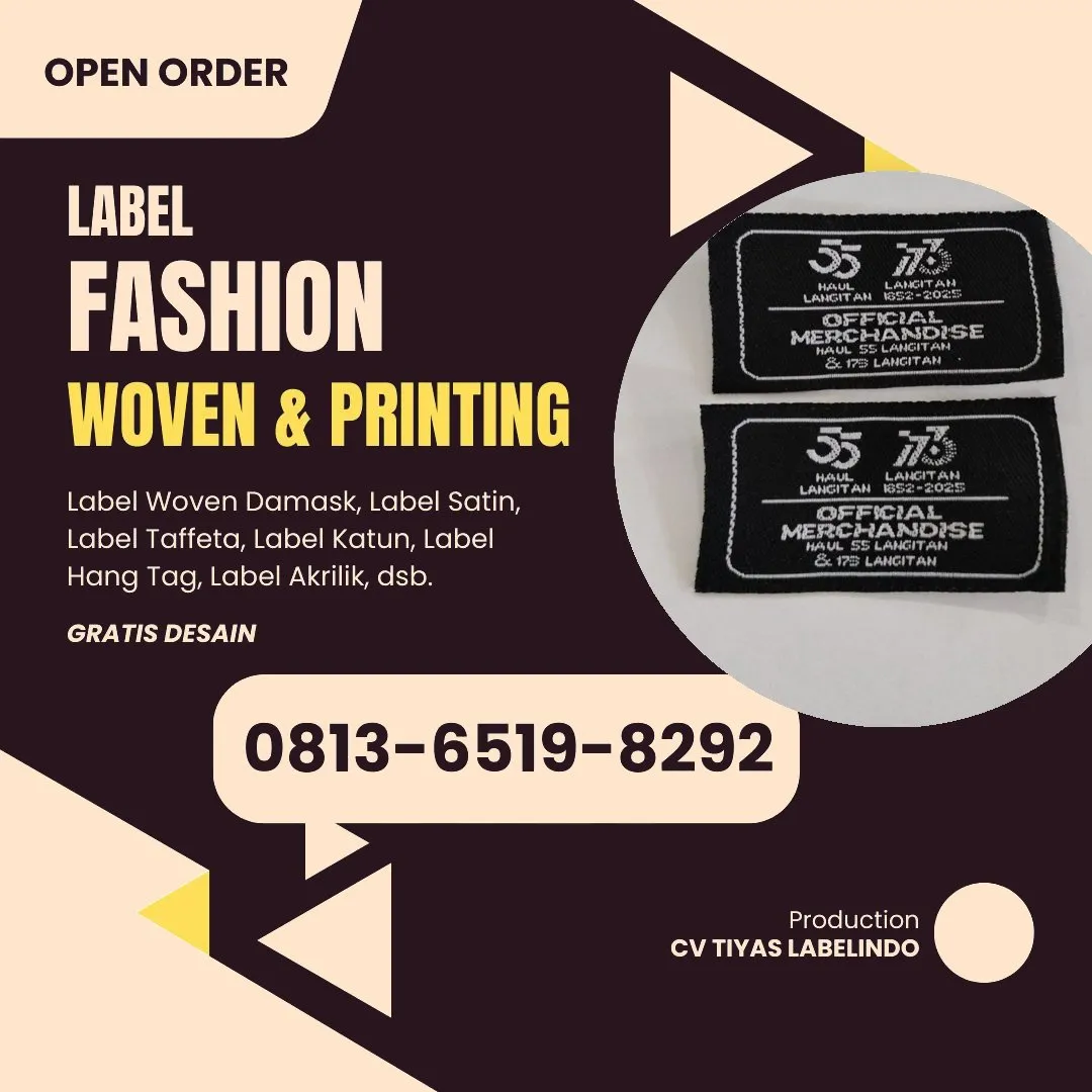 Cetak Label Baju di Timor Tengah Selatan, Label Woven Timor Tengah Selatan, Bikin Label Baju Timor Tengah Selatan, Pembuatan Label Baju Timor Tengah Selatan, Pesan Label Merk Baju Timor Tengah Selatan Cetak Label Timor Tengah Selatan, Label Baju Terdekat Timor Tengah Selatan