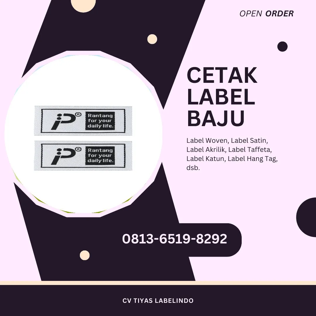 Cetak Label Baju Biak Numfor, 0813-6519-8292 (WA)