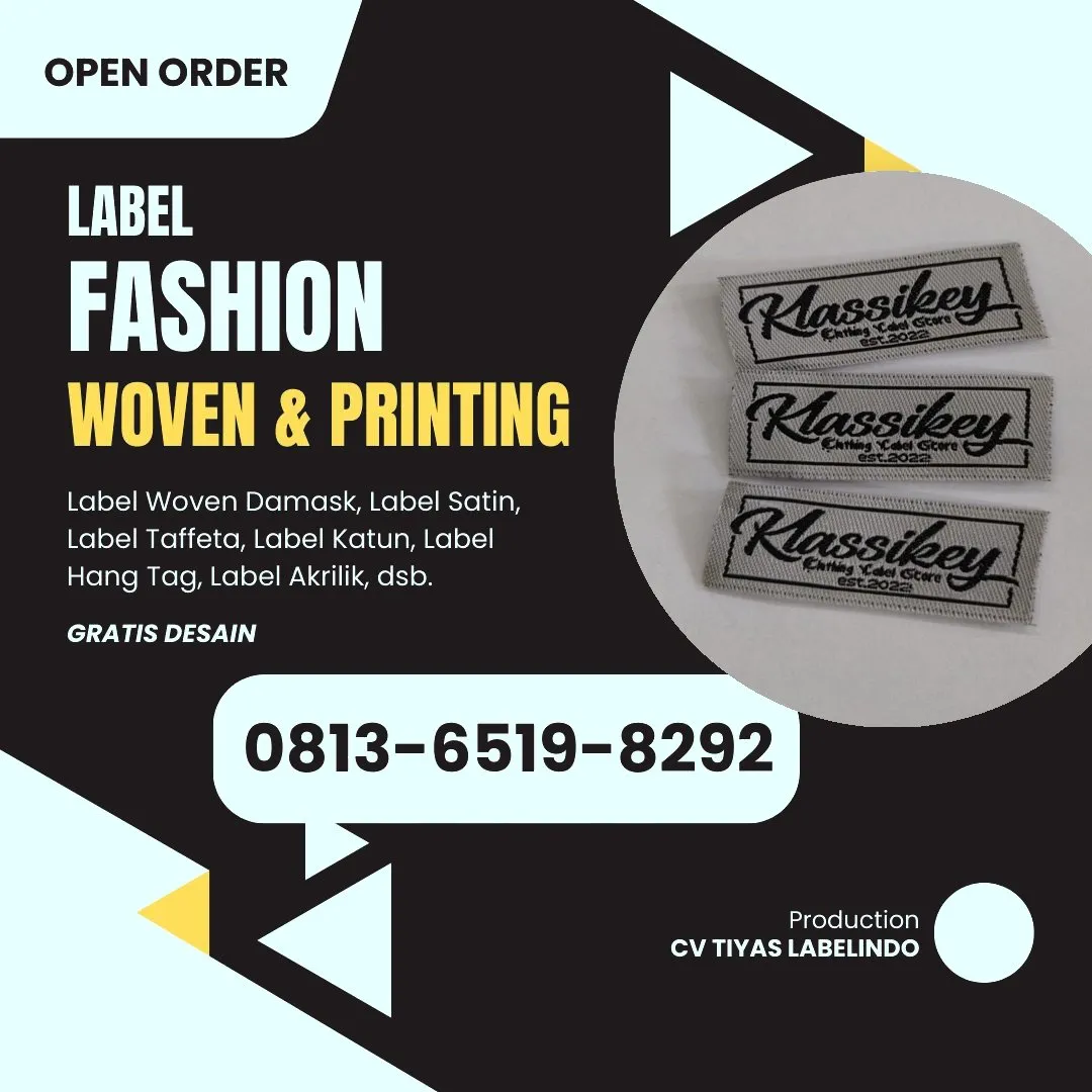 Cetak Label Baju di Dogiyai, Label Woven Dogiyai, Bikin Label Baju Dogiyai, Pembuatan Label Baju Dogiyai, Pesan Label Merk Baju Dogiyai Cetak Label Dogiyai, Label Baju Terdekat Dogiyai