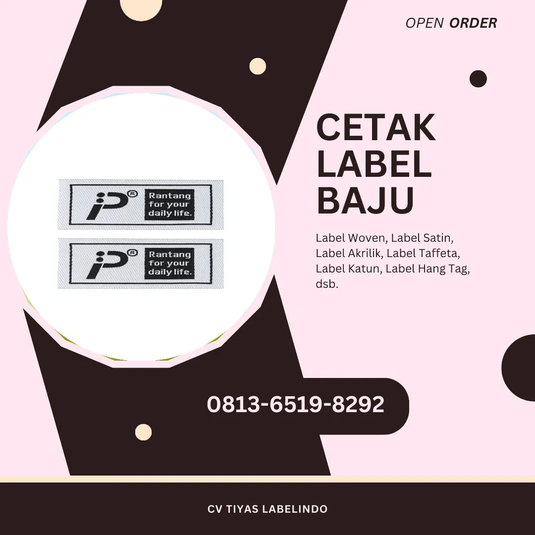 Cetak Label Baju Kepulauan Yapen, 0813-6519-8292 (WA)