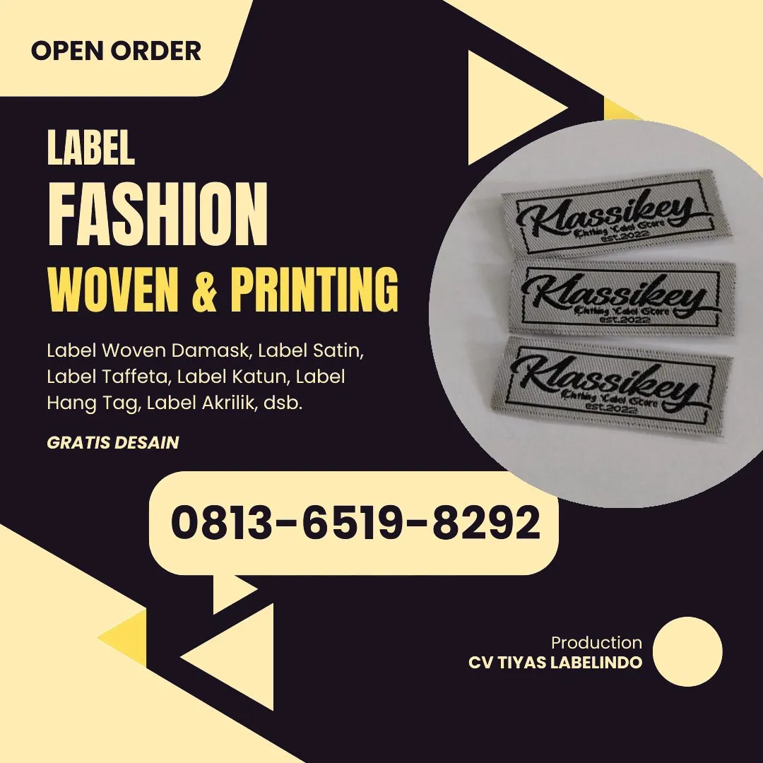 Cetak Label Baju di Puncak, Label Woven Puncak, Bikin Label Baju Puncak, Pembuatan Label Baju Puncak, Pesan Label Merk Baju Puncak Cetak Label Puncak, Label Baju Terdekat Puncak
