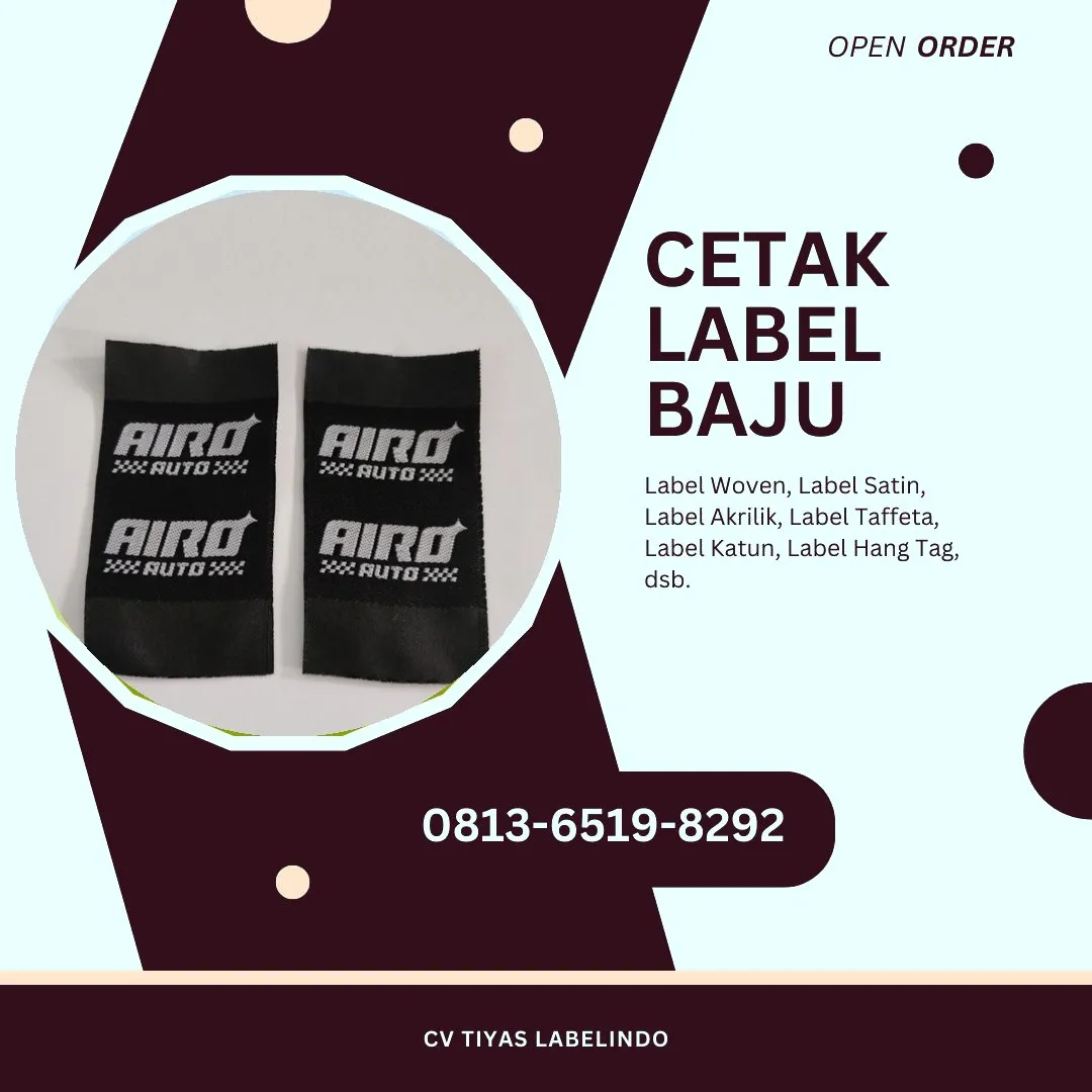 Cetak Label Baju Puncak Jaya, 0813-6519-8292 (WA)