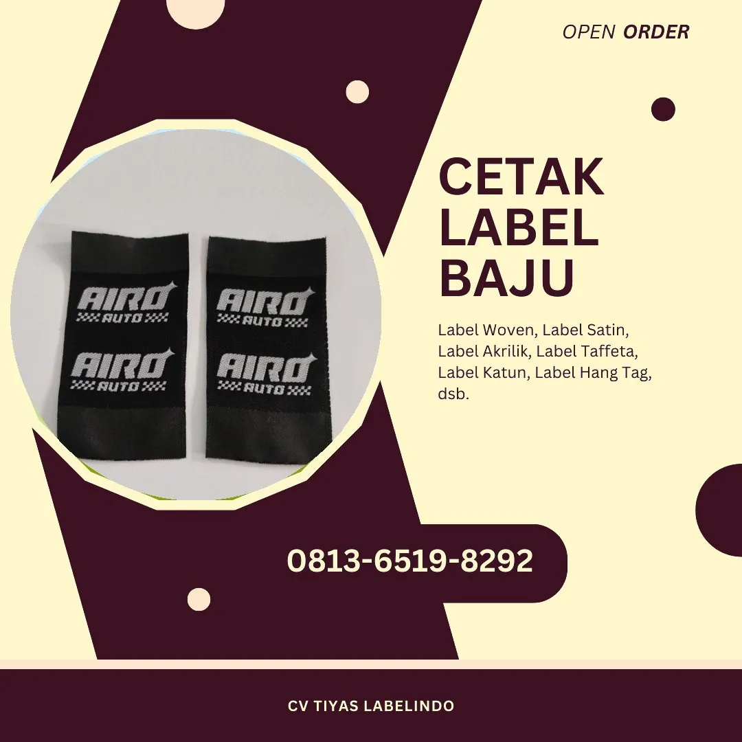 Cetak Label Baju Sarmi, 0813-6519-8292 (WA)
