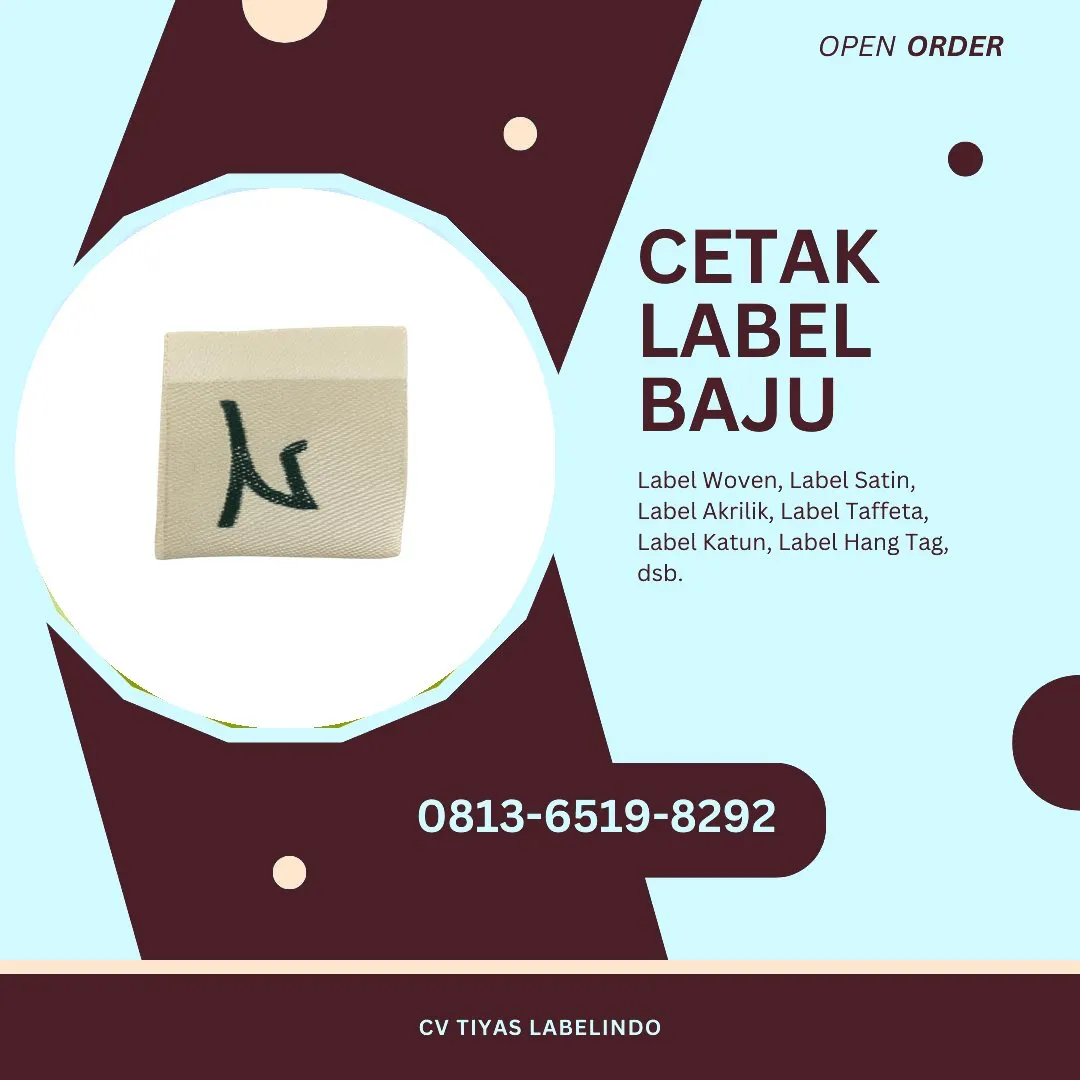Cetak Label Baju Supiori, 0813-6519-8292 (WA)