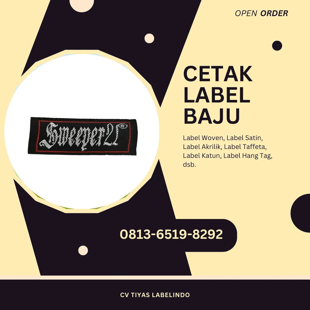 Cetak Label Baju Fakfak, 0813-6519-8292 (WA)