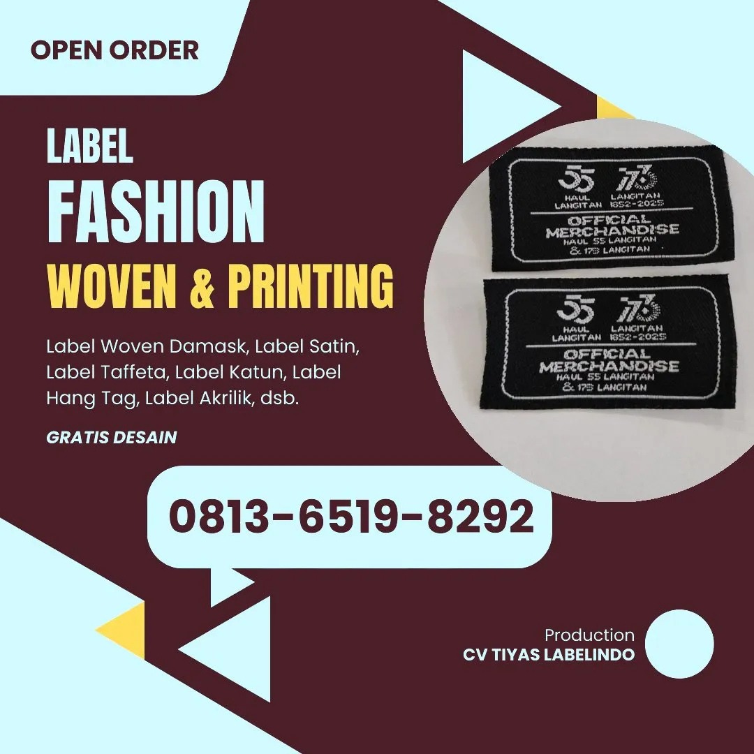 Cetak Label Baju di Manokwari, Label Woven Manokwari, Bikin Label Baju Manokwari, Pembuatan Label Baju Manokwari, Pesan Label Merk Baju Manokwari Cetak Label Manokwari, Label Baju Terdekat Manokwari