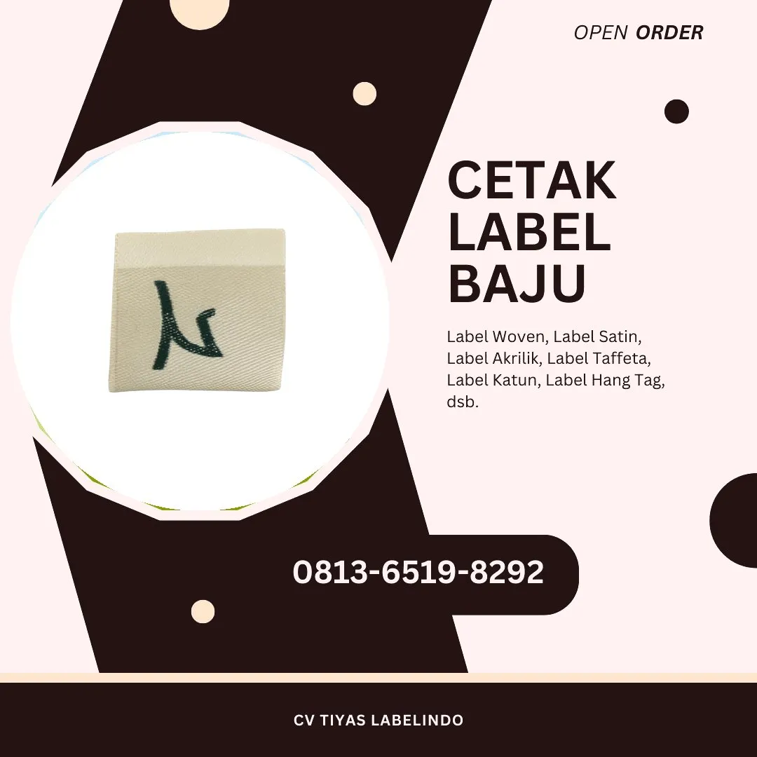 Cetak Label Baju Manokwari Selatan, 0813-6519-8292 (WA)
