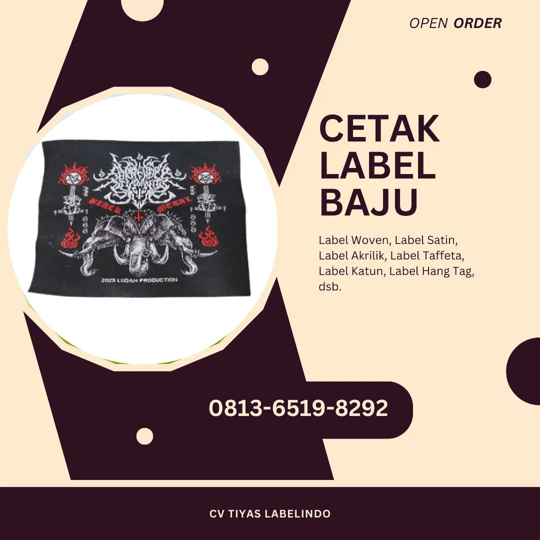 Cetak Label Baju Pegunungan Arfak, 0813-6519-8292 (WA)