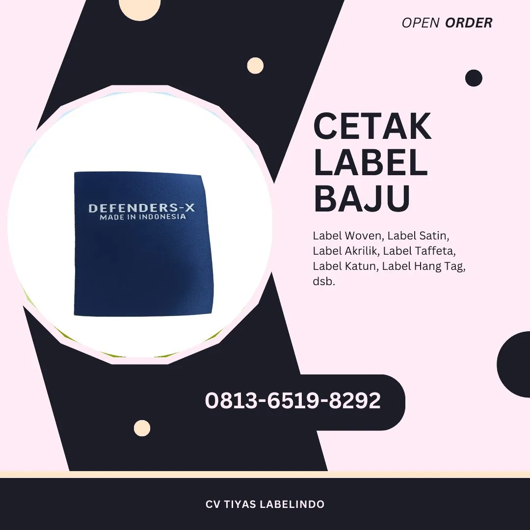 Cetak Label Baju Raja Ampat, 0813-6519-8292 (WA)