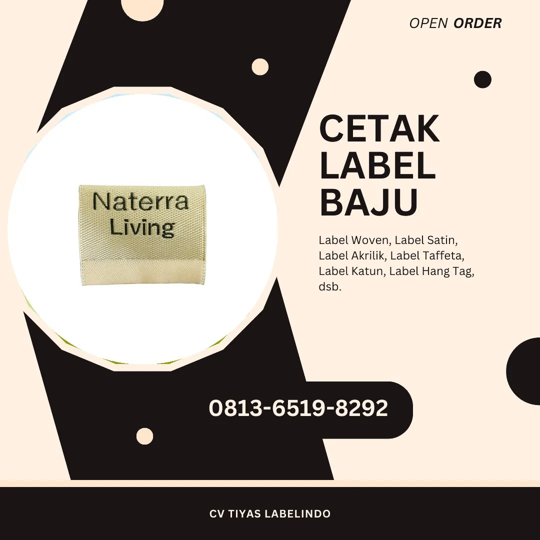 Cetak Label Baju Sorong, 0813-6519-8292 (WA)