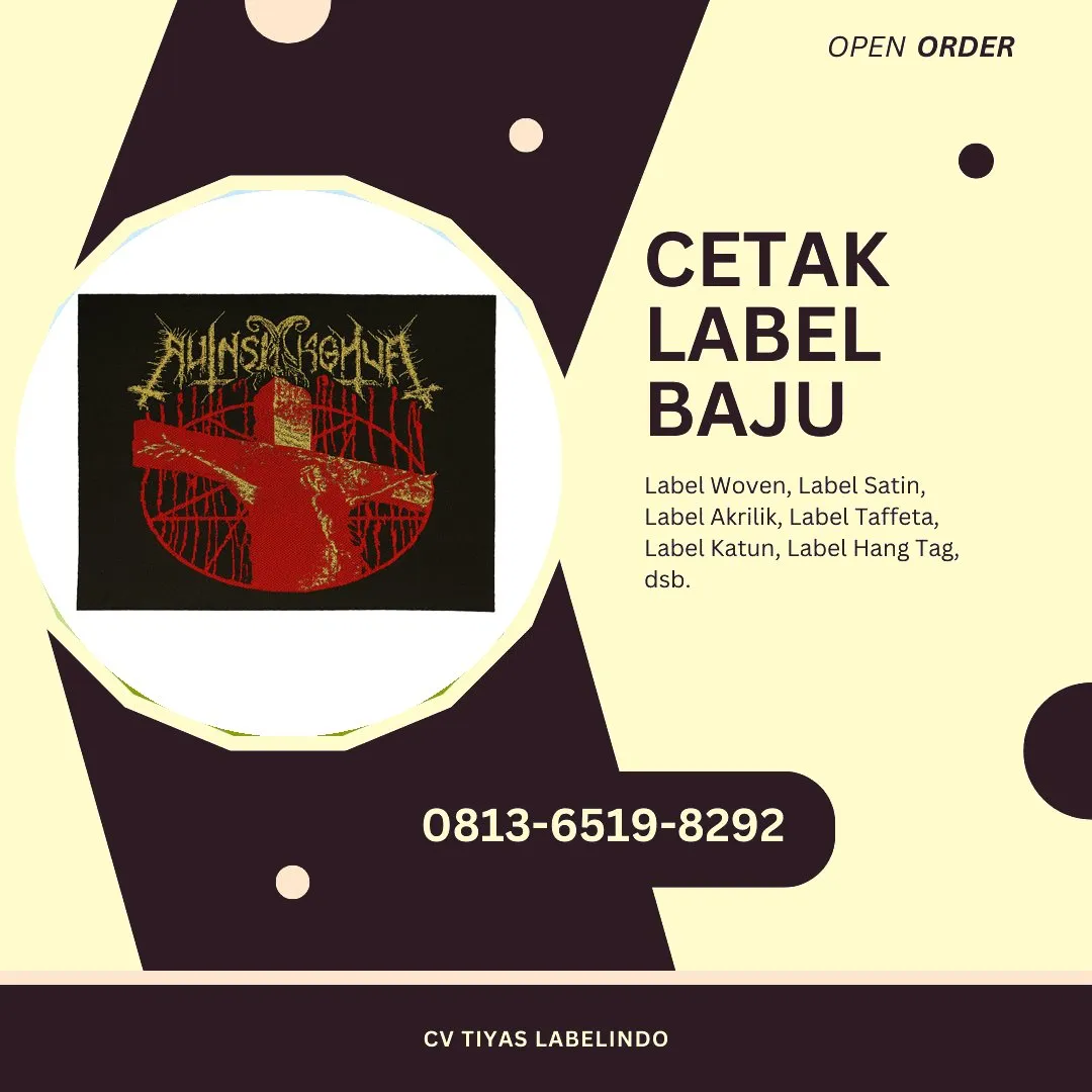 Cetak Label Baju Tambrauw, 0813-6519-8292 (WA)