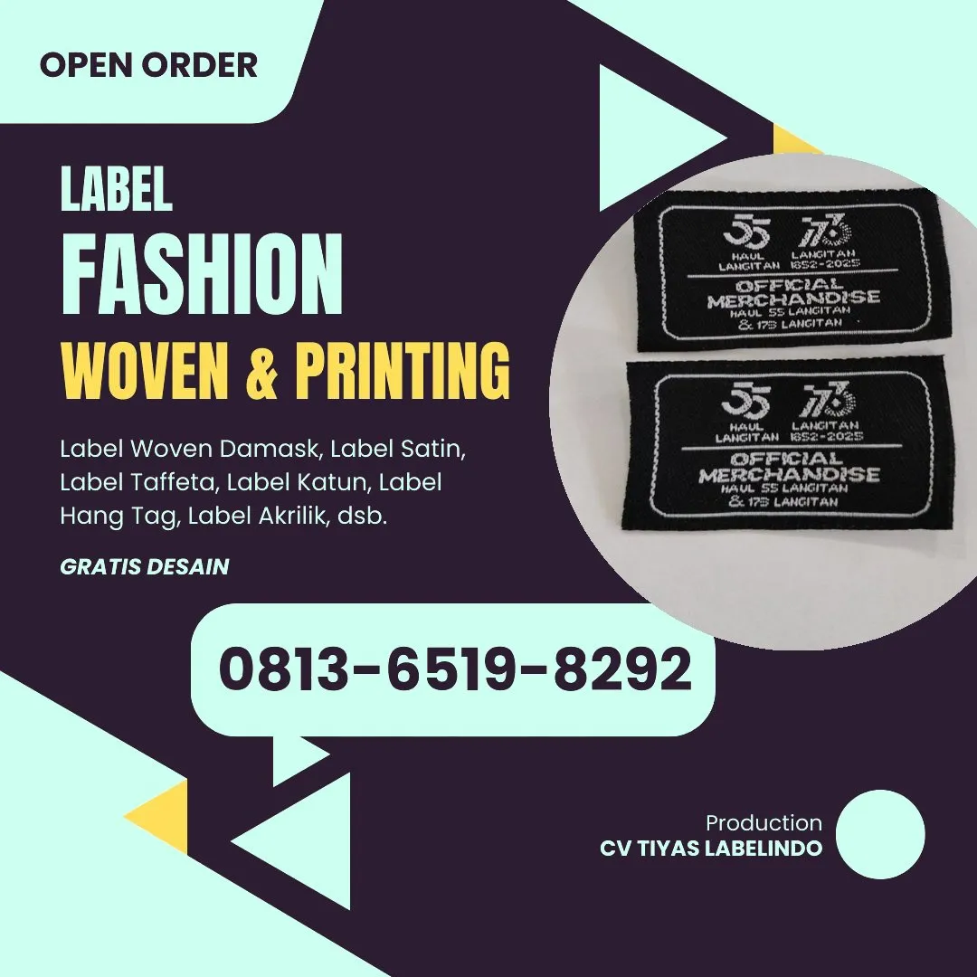 Cetak Label Baju di Teluk Bintuni, Label Woven Teluk Bintuni, Bikin Label Baju Teluk Bintuni, Pembuatan Label Baju Teluk Bintuni, Pesan Label Merk Baju Teluk Bintuni Cetak Label Teluk Bintuni, Label Baju Terdekat Teluk Bintuni