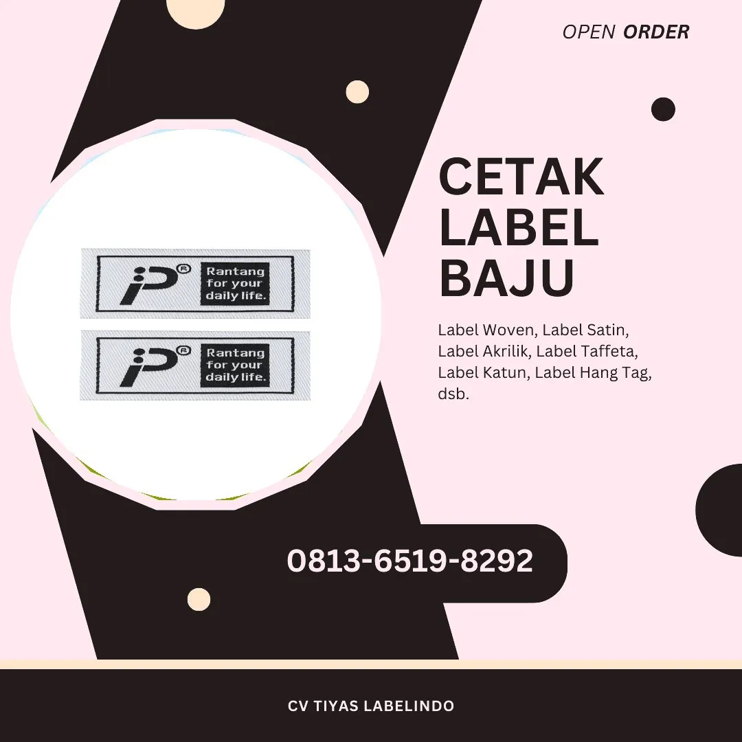 Cetak Label Baju Teluk Wondama, 0813-6519-8292 (WA)