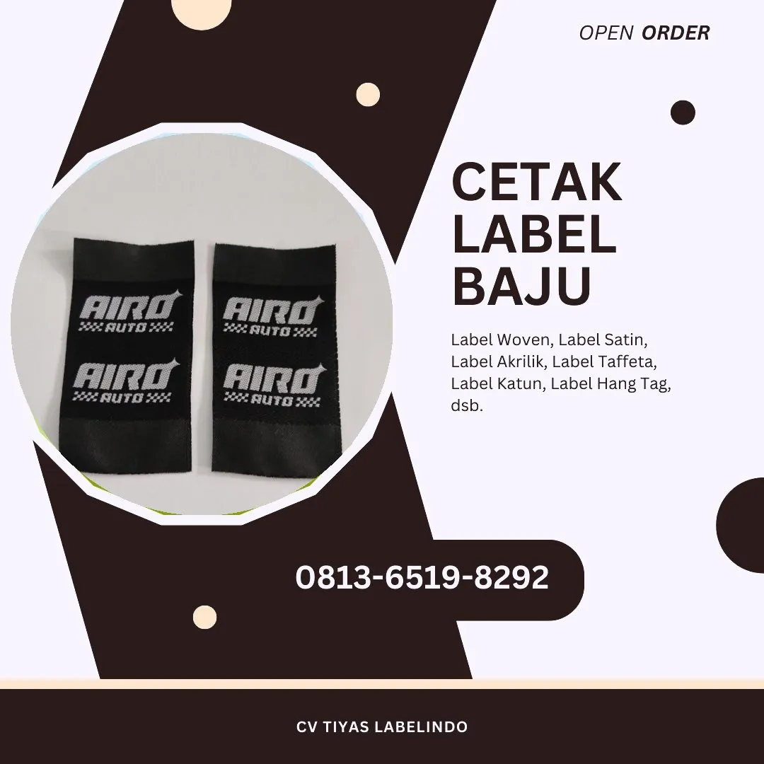 Cetak Label Baju Bengkalis, 0813-6519-8292 (WA)