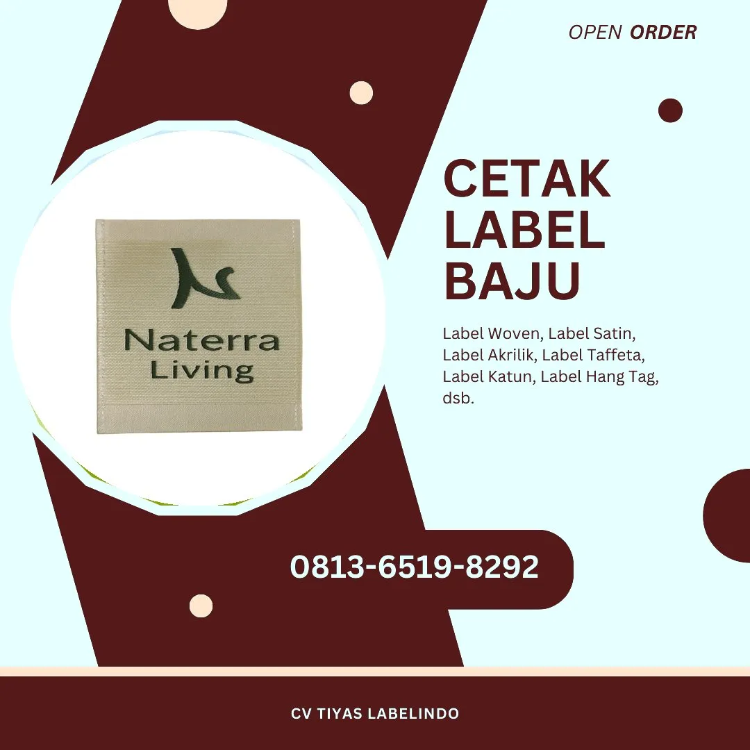 Cetak Label Baju Indragiri Hilir, 0813-6519-8292 (WA)