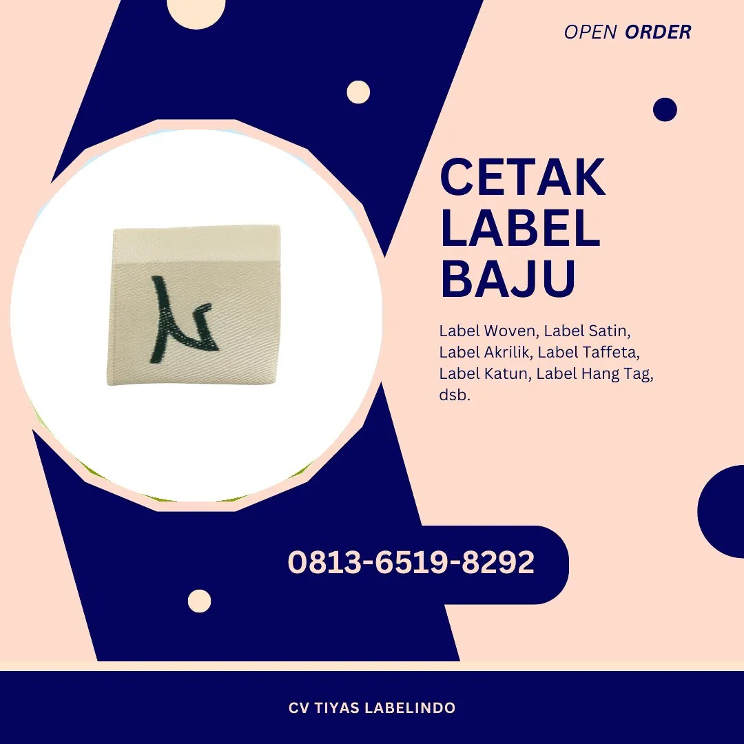 Cetak Label Baju Indragiri Hulu, 0813-6519-8292 (WA)