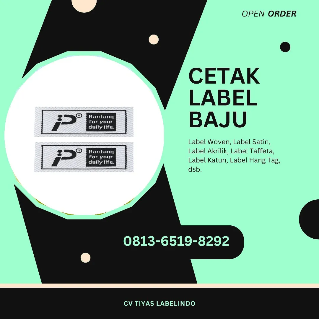 Cetak Label Baju Kampar, 0813-6519-8292 (WA)