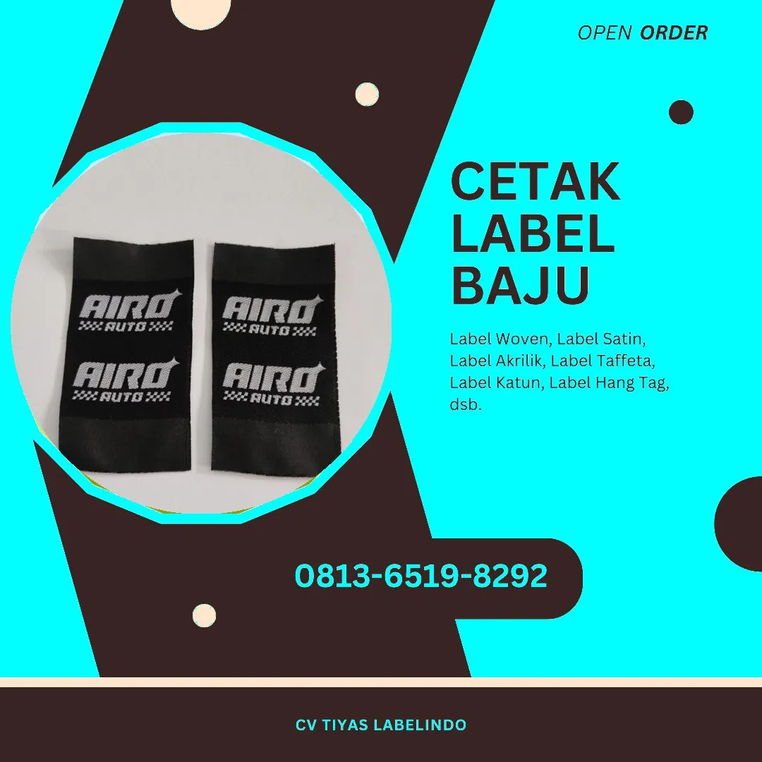 Cetak Label Baju Pelalawan, 0813-6519-8292 (WA)
