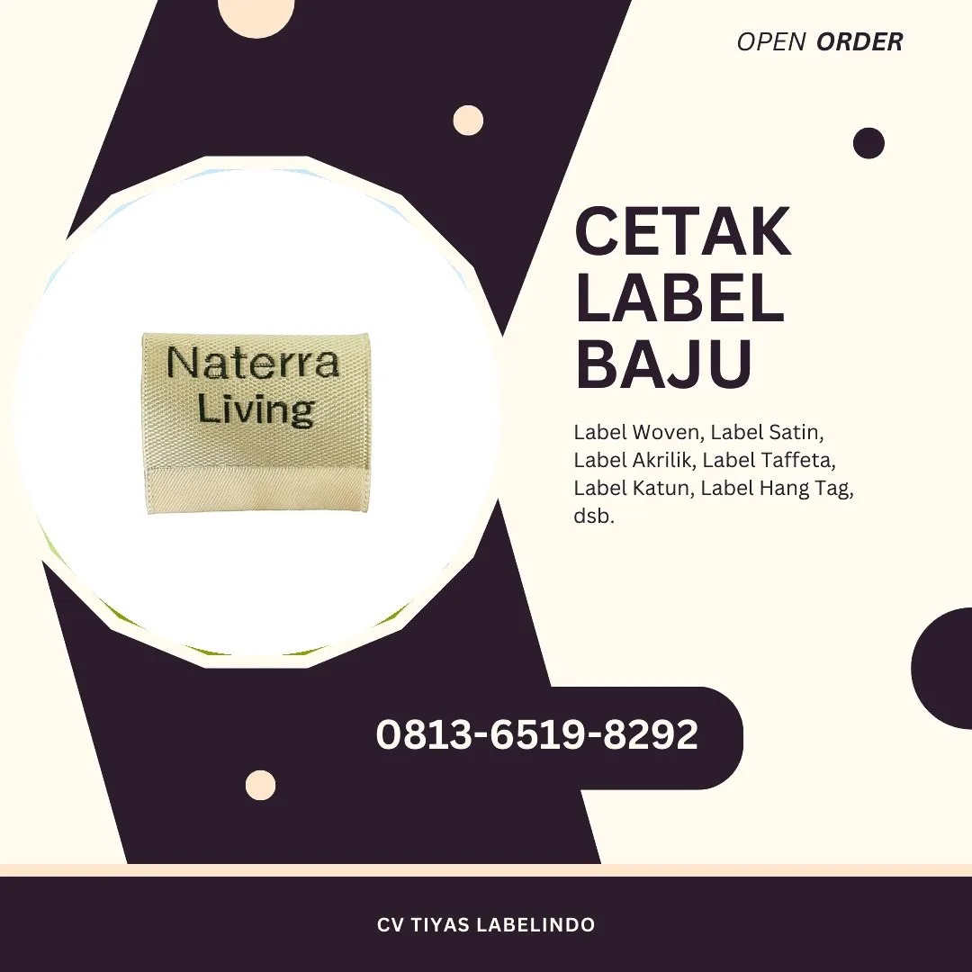 Cetak Label Baju Siak, 0813-6519-8292 (WA)
