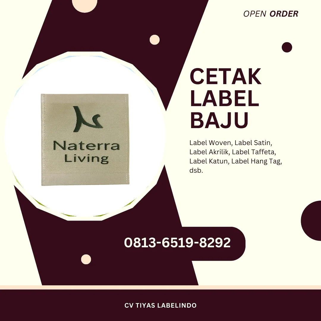 Cetak Label Baju Dumai, 0813-6519-8292 (WA)